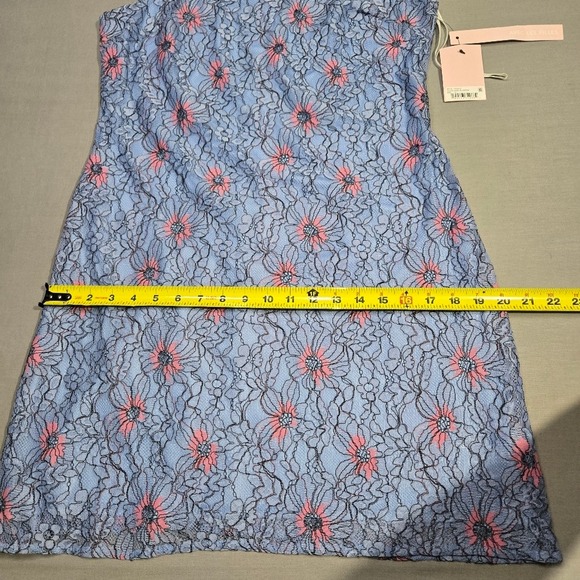 Avec Les Filles Womens Blue Lace Sleeveless‎ Floral Shift Dress NWT Size 12 - Picture 8 of 15
